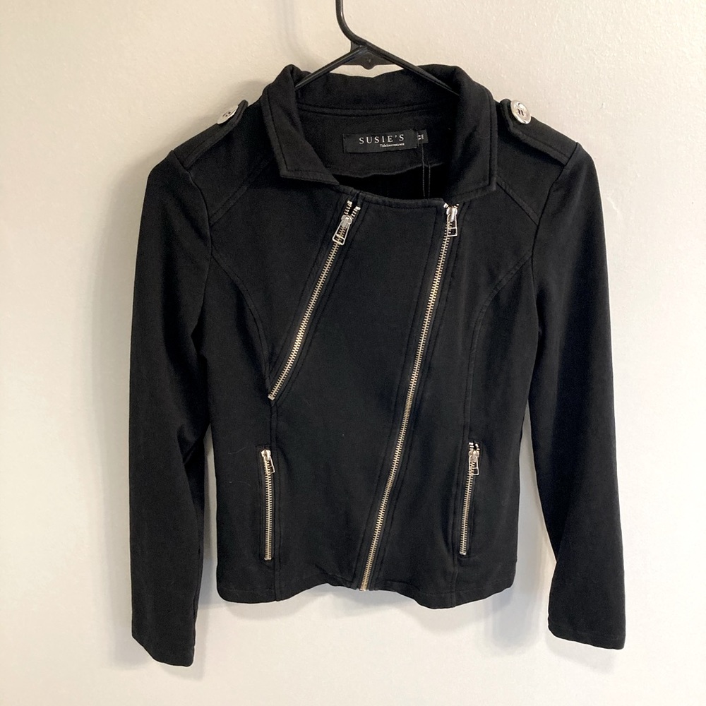 NWOT Cropped Moto Jacket